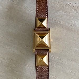 Hermès Medor PM Watch Brown/Gold